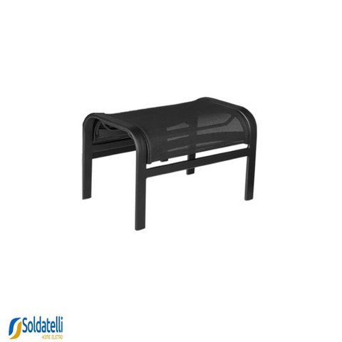 Puff Outdoor Giardino Estrutura Preta com Tela Sling Preta ou Mesclado - Datelli Design