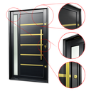 Ver imagem 3 de Porta Pivotante Alumínio Lamb.Miraggio c/Pux.D.Elite Preto Gold 216x120 Brimak