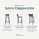 Ver imagem 3 de Kit 2 Bancos para Bancada Cozinha Gourmet Junco Cappuccino Balcão Ilha Banqueta 60cm Itagold