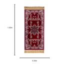 Ver imagem 3 de Tapete Persa Royal Vermelho 50x100cm Fio Acetinado - Decoração para Quarto e Sala