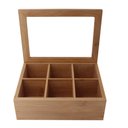 Ver imagem 1 de Caixa retangular em bambu com 6 divisorias L22xP18xA7,5cm