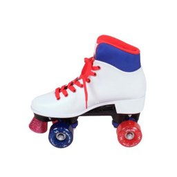 Patins Derby Retro Arlequina Super Hero Girls Bel Sports - 34/35 - Branco - 32mm - 4