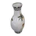 Ver imagem 6 de Vaso Decorativo Cerâmica Craquelada Pintado À Mão Zebra e Coqueiros 39cm Columbus Gold