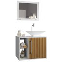Ver imagem 2 de Conjunto para Banheiro Baden Branco com Cuba e Ripado
