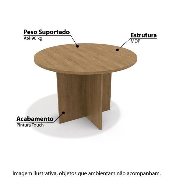 Mesa de Jantar Nira com 4 Cadeiras Kappesberg - Freijó/Linho - 6