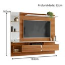 Ver imagem 5 de Painel para Tv até 55 Sala de Estar com Espelho Intense Lukaliam:jequitiba/off White Perolizado