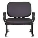 Ver imagem 2 de Cadeira Consultorio Clinica Plus Size Fixa Braço 250kg