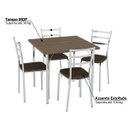 Ver imagem 7 de Conjunto Mesa em Aço Quadrada com 4 Cadeiras - Cromado/Cacau