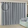 Cortina Atena 3M x 2,80M Semi Blackout + Capas de Almofadas Jacquard - Prata - 1