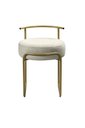 Ver imagem 1 de Puff Sala Redondo Evans Base Metal Gold Tecido Boucle Cores