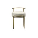 Ver imagem 1 de Puff Sala Redondo Evans Base Metal Gold Tecido Boucle Cores