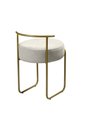 Ver imagem 4 de Puff Sala Redondo Evans Base Metal Gold Tecido Boucle Cores