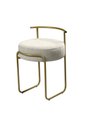 Ver imagem 7 de Puff Sala Redondo Evans Base Metal Gold Tecido Boucle Cores