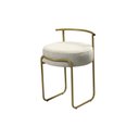 Ver imagem 7 de Puff Sala Redondo Evans Base Metal Gold Tecido Boucle Cores