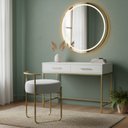 Ver mais imagens de Puff Sala Redondo Evans Base Metal Gold Tecido Boucle Cores