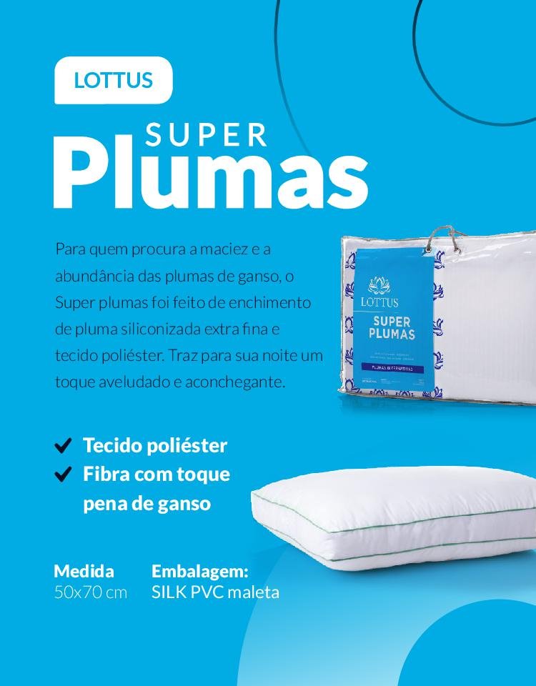 Travesseiro Lottus Super Plumas - 50x70 - 4