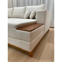Ver mais imagens de Sofá 3 Lugares 2,50 M Linho Bege Chaise Aline Plus