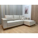 Ver imagem 7 de Sofá 3 Lugares 2,50 M Linho Bege Chaise Aline Plus