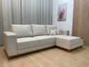Ver imagem 7 de Sofá 3 Lugares 2,50 M Linho Bege Chaise Aline Plus