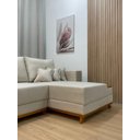 Ver imagem 4 de Sofá 3 Lugares 2,50 M Linho Bege Chaise Aline Plus