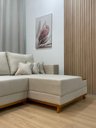 Ver imagem 4 de Sofá 3 Lugares 2,50 M Linho Bege Chaise Aline Plus