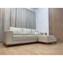Ver imagem 6 de Sofá 3 Lugares 2,50 M Linho Bege Chaise Aline Plus