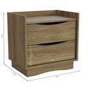 Ver imagem 2 de Mesa de Cabeceira 54cm com 2 Gavetas M261 Kappesberg - Nogueira