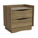 Ver imagem 1 de Mesa de Cabeceira 54cm com 2 Gavetas M261 Kappesberg - Nogueira