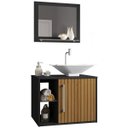 Ver imagem 2 de Conjunto para Banheiro Baden Preto Ripado