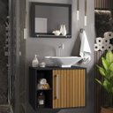 Ver imagem 1 de Conjunto para Banheiro Baden Preto Ripado