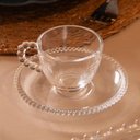 Ver imagem 5 de Jogo 16 Peças Xícaras Café e Pires 80ml Vidro Pearl Wolff Ch