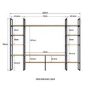 Ver imagem 3 de Estante para TV e Home Theater Industrial para TV até 55 Polegadas MDF 30CMX185CM Ferro com Industrial Madrid