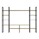 Ver imagem 2 de Estante para Tv 55 Polegadas 185cmx30cm em Ferro com Mdf Estilo Industrial Madrid