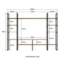 Ver imagem 3 de Estante para Tv 55 Polegadas 185cmx30cm em Ferro com Mdf Estilo Industrial Madrid