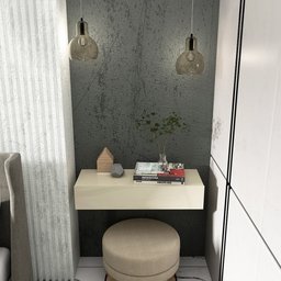 Aparador Nicho Sala Suspenso 1 Gaveta 080 Nobre Off White - Gelius - 9