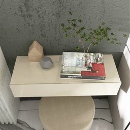 Aparador Nicho Sala Suspenso 1 Gaveta 080 Nobre Off White - Gelius - 10