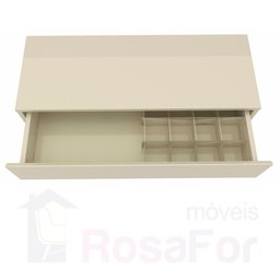 Aparador Nicho Sala Suspenso 1 Gaveta 080 Nobre Off White - Gelius - 2