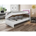 Ver imagem 2 de Cama Solteiro Baú Larissa Branco/Rosa
