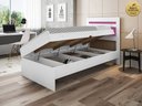 Ver imagem 2 de Cama Solteiro Baú Larissa Branco/Rosa