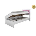 Ver imagem 4 de Cama Solteiro Baú Larissa Branco/Rosa