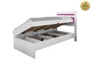Ver imagem 4 de Cama Solteiro Baú Larissa Branco/Rosa