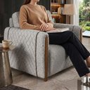 Ver mais imagens de Poltrona Decorativa Aurora Pes Madeira Boucle Tce 1018 Moll
