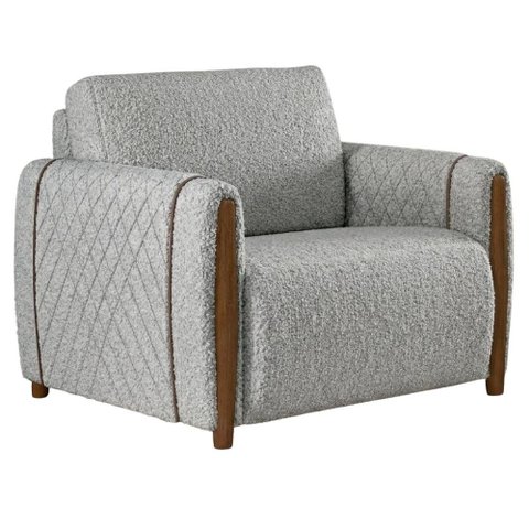 Poltrona Decorativa Aurora Pes Madeira Boucle Tce 1018 Moll