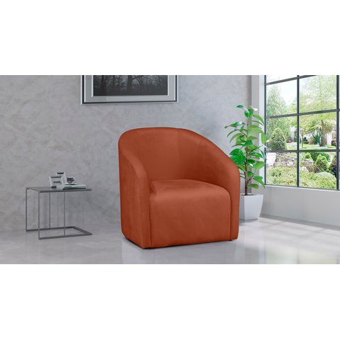 Poltrona Decorativa Lara Veludo Terracota - Lm Decor