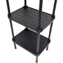 Ver imagem 4 de Estante de Plástico Modular Multiuso 3 Prateleiras 1 Torre Preta Montável 39 Kg Qualyplas 3 PRATELEI