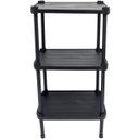 Ver imagem 5 de Estante de Plástico Modular Multiuso 3 Prateleiras 1 Torre Preta Montável 39 Kg Qualyplas 3 PRATELEI
