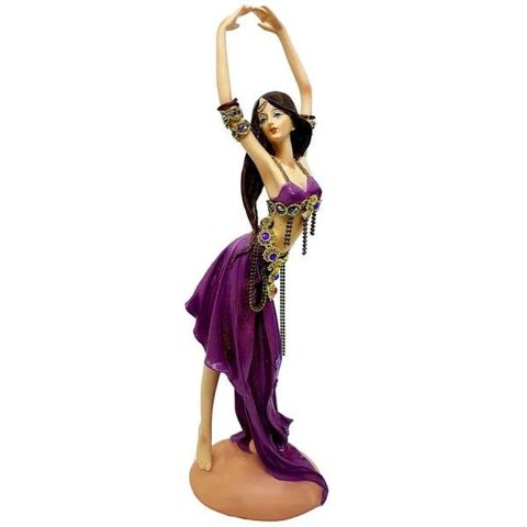 Bailarina Dançarina do Ventre Odalisca em Resina - Lilás