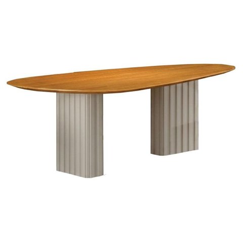 Mesa para Sala de Jantar Isis Orgânica 2,00m Cinamomo Off White - Leifer