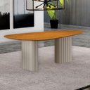 Ver imagem 3 de Mesa para Sala de Jantar Isis Orgânica 2,00m Cinamomo Off White - Leifer
