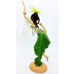 Bailarina dançarina do ventre odalisca em resina - Verde - 3